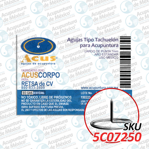 TACH CORP. ACUS 0.20 X 7MM. C/250 PZS