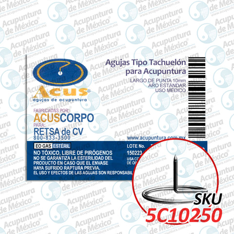 TACH CORP. ACUS 0.20 X 10MM. C/250 PZS