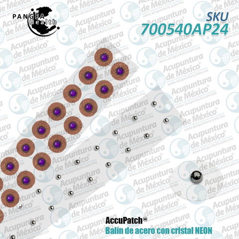BALIN ACERO, P/CARNE, NEON MORADO, C/2