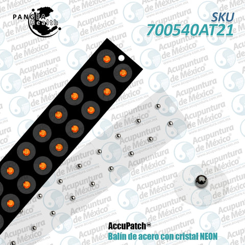 BALIN ACERO, P/TRANSP. NEON NARANJA, C/2