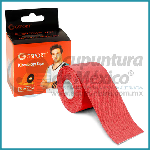 CINTA GSPORT KINESIOLOGIA ROJO, PZA.