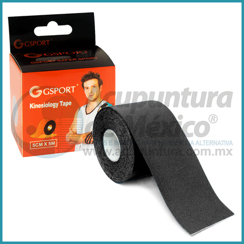 CINTA GSPORT KINESIOLOGIA NEGRO, PZA.