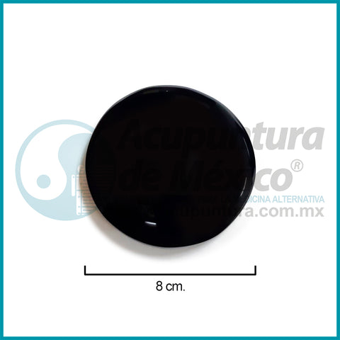 PIEDRA DE OBSIDIANA, LENTEJA, 80x25mm.