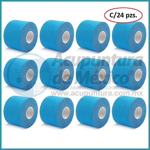 CINTA GSPORT KINESIOLOGIA AZUL, 24PZAS