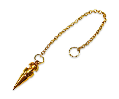 PENDULO CHICO DORADO C/CADENA 15 CM.