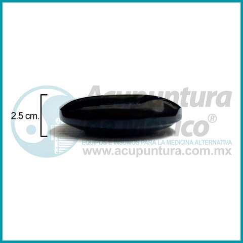 PIEDRA DE OBSIDIANA, LENTEJA, 80x25mm.